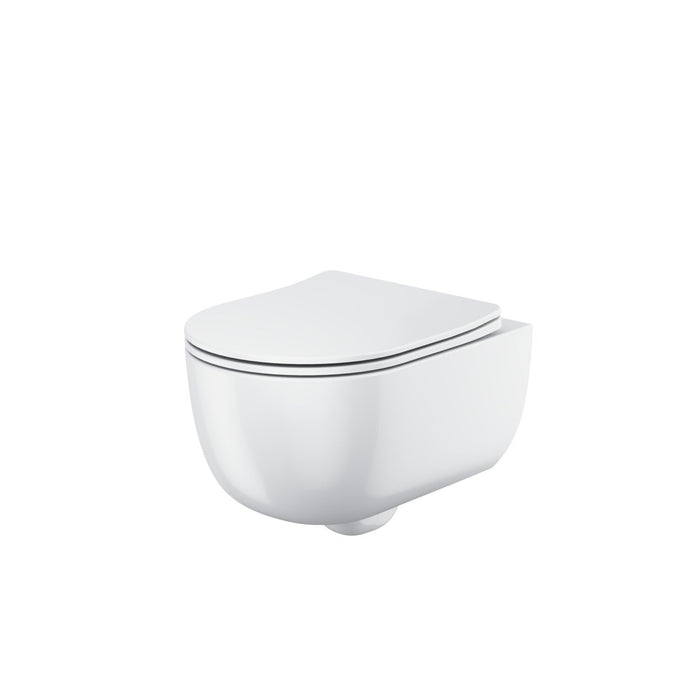 Scudo Riviera Rimless Round Wall Hung Toilet with Soft Close Seat