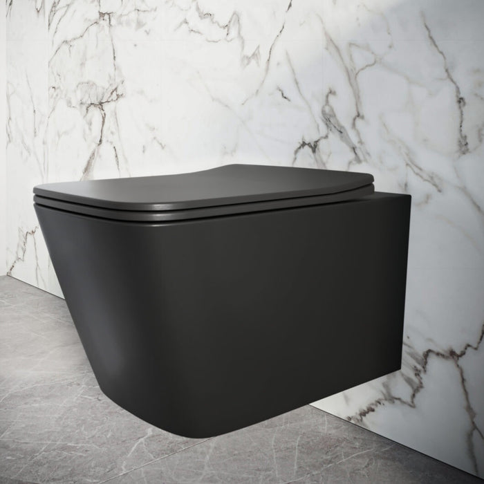 Scudo Riviera Rimless Square Wall Hung Toilet with Soft Close Seat