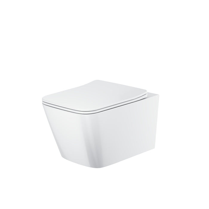 Scudo Riviera Rimless Square Wall Hung Toilet with Soft Close Seat