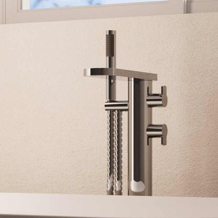 Crosswater Wisp Floorstanding Thermostatic Bath Shower Mixer Tap With Kit