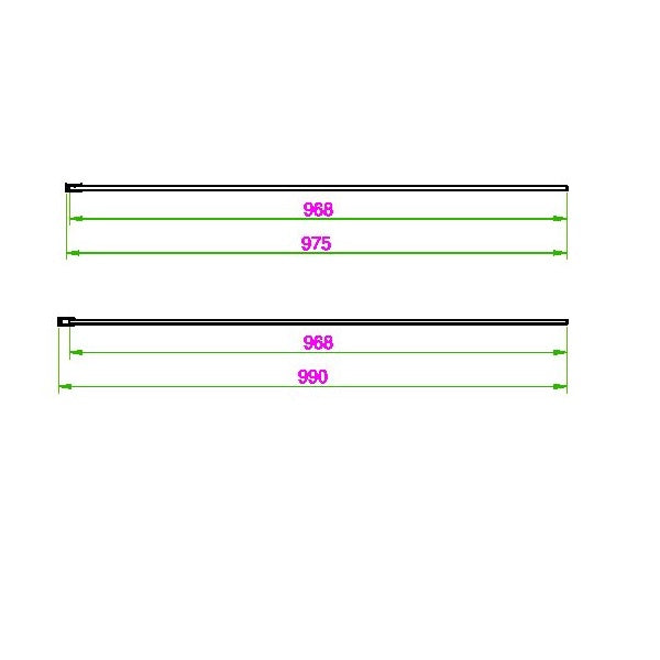 Scudo Forte 8mm Wetroom Clear Glass Panel with Profile Kit