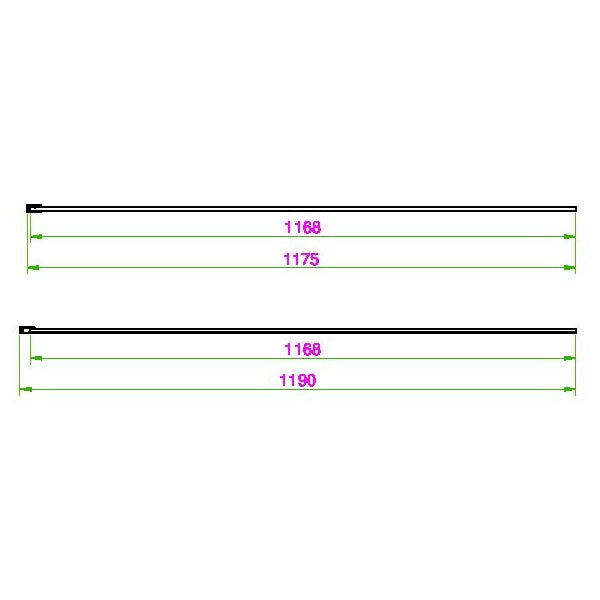 Scudo Forte 8mm Wetroom Clear Glass Panel with Profile Kit
