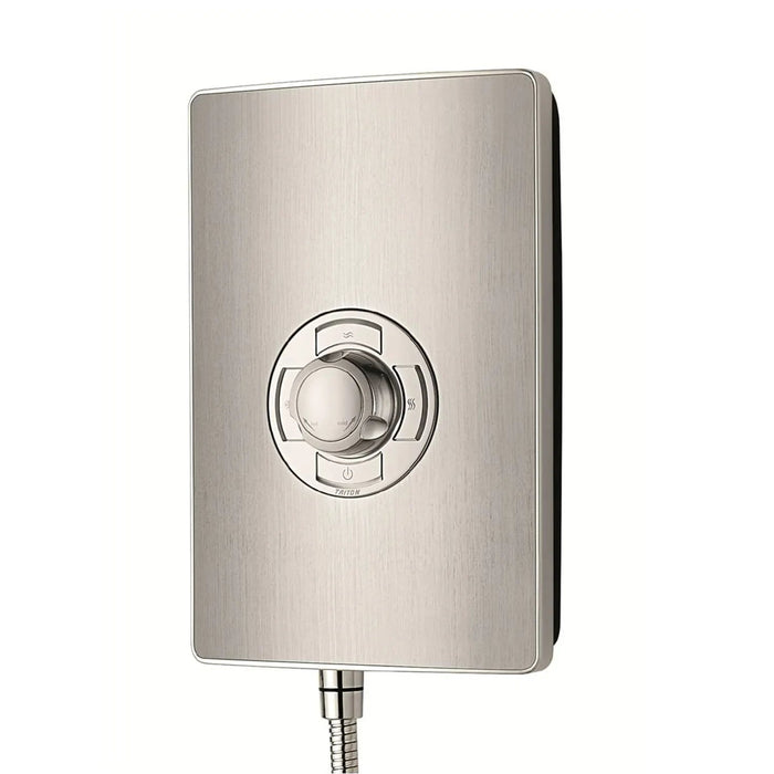 Triton Aspirante Electric Shower - 9.5kW - Brushed Steel