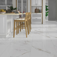 Altessa Blanco Marble Effect Matt Porcelain Wall & Floor Tile