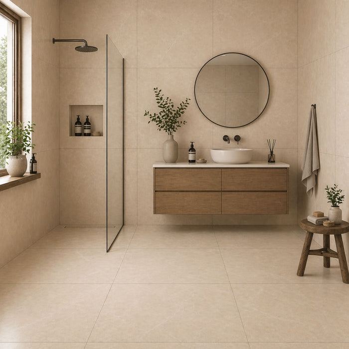 Amore Cream Satin Porcelain Wall & Floor Tile