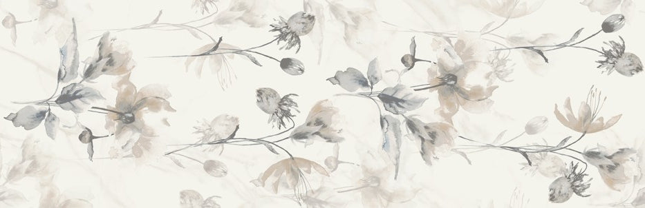 Anima White Decor Matt Ceramic Wall Tile