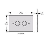 Aquadomo Diamond Dual Flush Plate - Polished Nickel