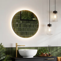 HiB Arcane Round Framed LED Illuminated Mirror