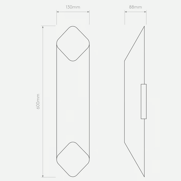Astro Ako Phase Wall Light - 600mm High - Bathroom Lighting