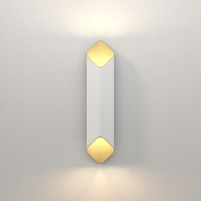 Astro Ako Phase Wall Light - 600mm High - Matt White/Gold