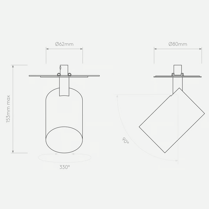 Astro Aqua Recessed Ceiling Light - Matt White - Bathroom