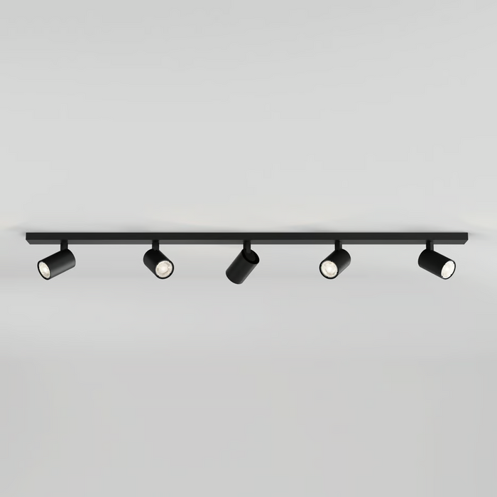 Astro Ascoli Five Bar Ceiling Light - Matt Black - Bathroom