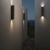 Astro Ava Twin Wall Light - 400mm High - Textured Black
