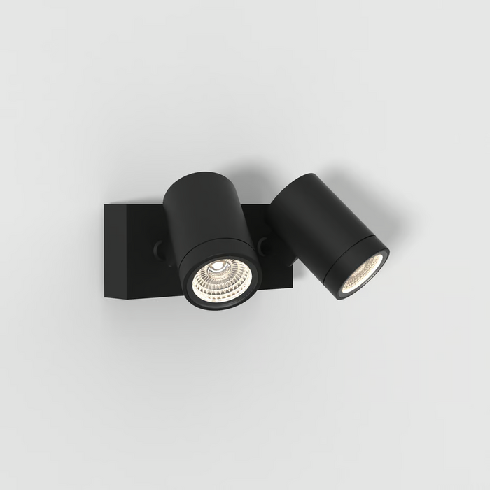 Astro Bayville Twin Spot Wall Light - Textured Black