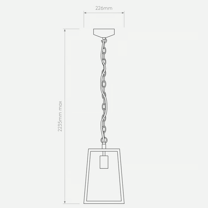 Astro Calvi Pendant Ceiling Light - 2235mm High - Textured