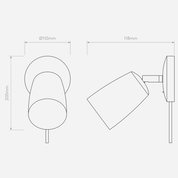 Astro Carlton Plug-In Wall Light - Porcelain - Bathroom