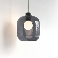 Astro Curve Glass Shade - Ø205mm - Dark Smoke - Bathroom