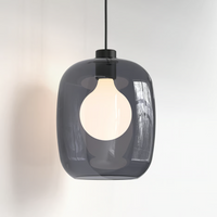 Astro Curve Glass Shade - Ø238mm - Dark Smoke - Bathroom