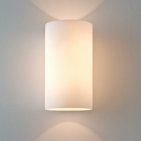 Astro Cyl Wall Light - 260mm High - White Glass - Bathroom