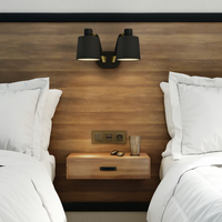 Astro Edward Twin Wall Light - Matt Black/Matt Gold