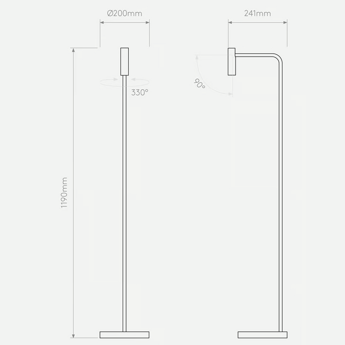 Astro Enna LED Floor Lamp - Bathroom Lighting
