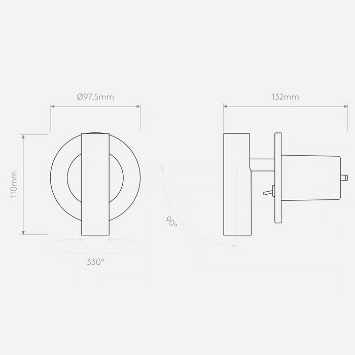 Astro Enna Recess Switched LED Wall Light - Bathroom