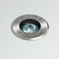 Astro Gramos Round Ground Light - Brushed Stainless Steel