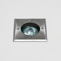 Astro Gramos Square Ground Light - Brushed Stainless Steel