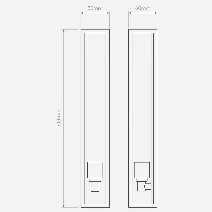 Astro Harvard Wall Light - 500mm High - Natural Brass