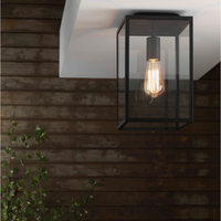 Astro Homefield Ceiling Light - Textured Black - Bathroom