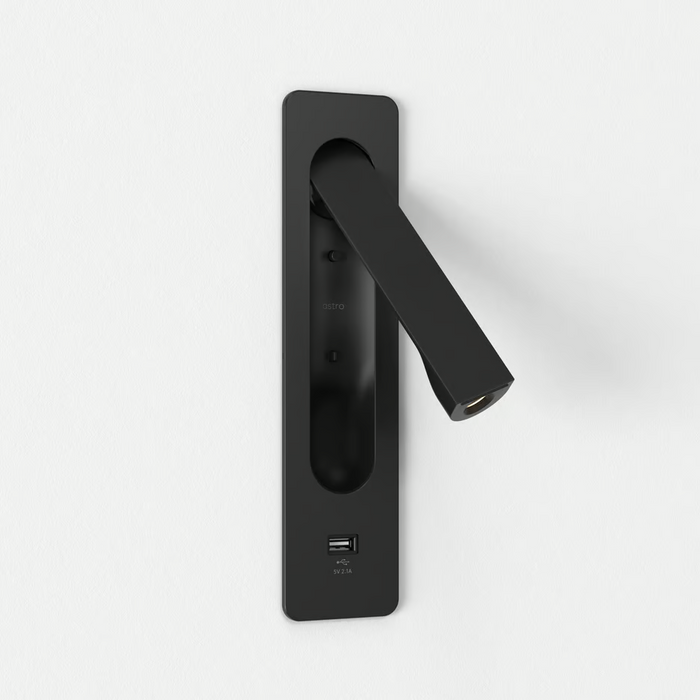 Astro Keta USB Reading Wall Light - Matt Black - Bathroom