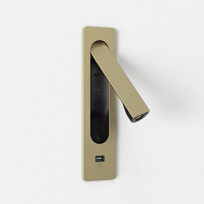 Astro Keta USB Reading Wall Light - Matt Gold - Bathroom