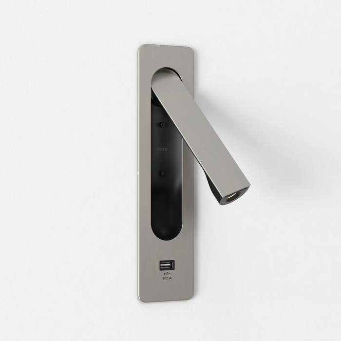 Astro Keta USB Reading Wall Light - Matt Nickel - Bathroom