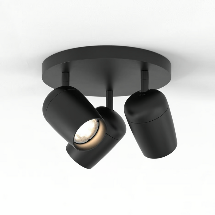 Astro Koto Triple Round Ceiling/Wall Light - Matt Black