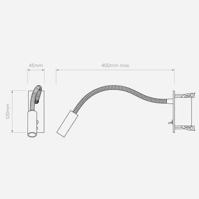 Astro Leo Switched Reading LED Wall Light - Bathroom