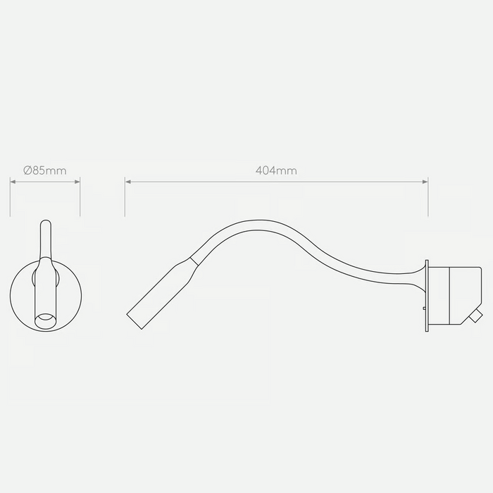 Astro Lucca Recessed Reading Wall Light - Bathroom Lighting