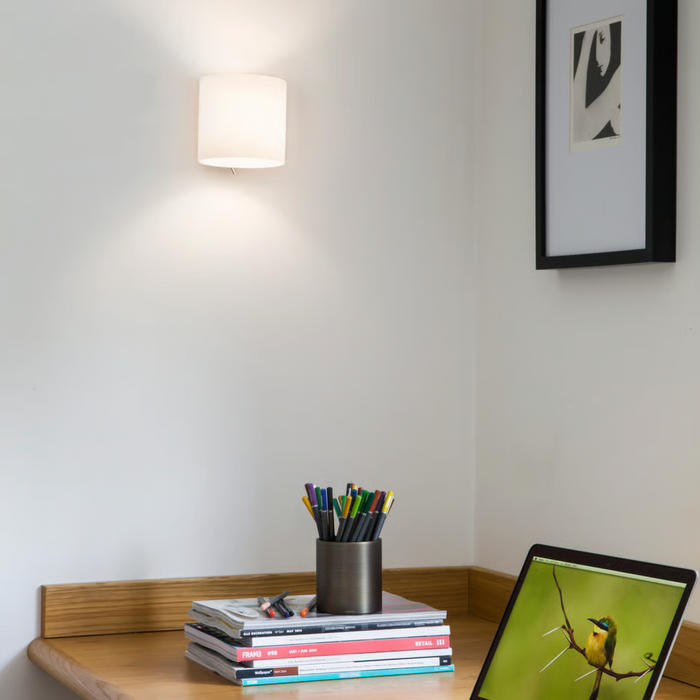 Astro Luga Wall Light - White Glass - Bathroom Lighting