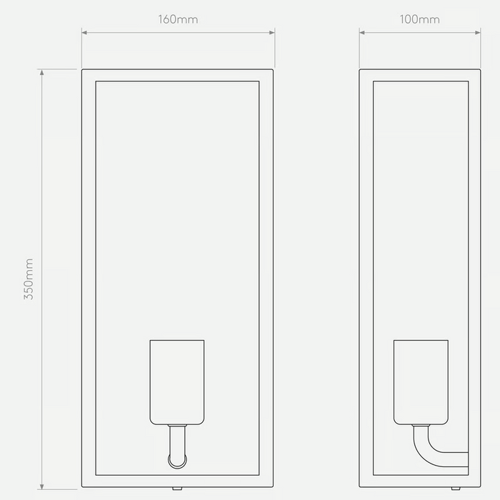 Astro Messina Wall Light - 160mm Wide - Bathroom Lighting