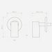 Astro Micro Recess Unswitched Reading Wall Light - Bathroom
