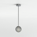 Astro Nara Globe Ribbed Glass Shade - Smoke - Bathroom