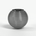 Astro Nara Globe Ribbed Glass Shade - Smoke - Bathroom