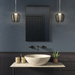 Astro Nara Taper Ribbed Glass Shade - Smoke - Bathroom