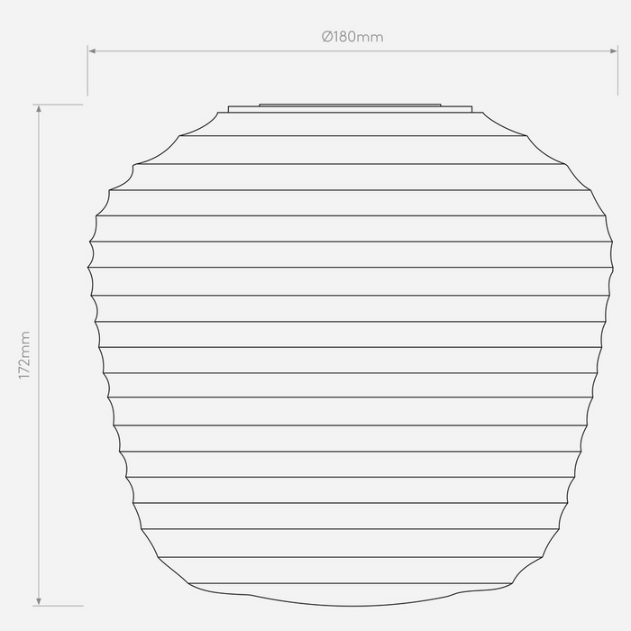 Astro Nara Taper Ribbed Glass Shade - Smoke - Bathroom