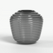 Astro Nara Taper Ribbed Glass Shade - Smoke - Bathroom
