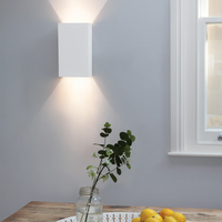 Astro Pella Wall Light - 190mm Wide - Plaster - Bathroom