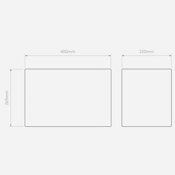 Astro Rectangular Shade - 400mm Wide - Bathroom Lighting