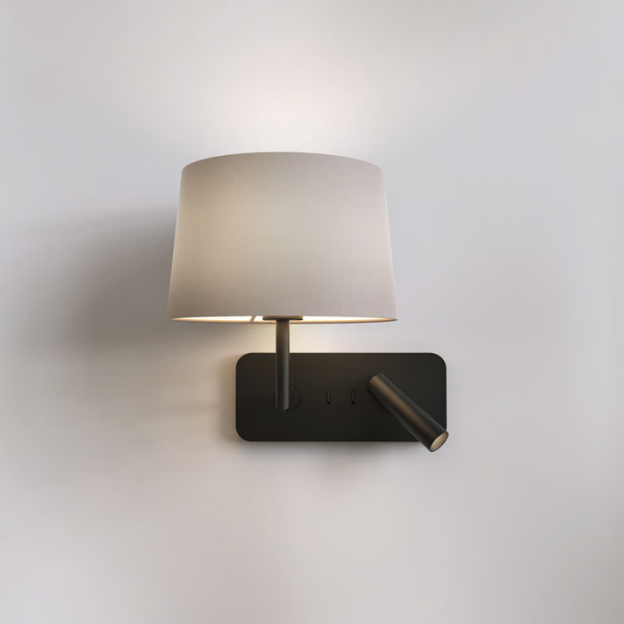 Astro Side By Side Grande USB Reading Wall Light - Bathroom