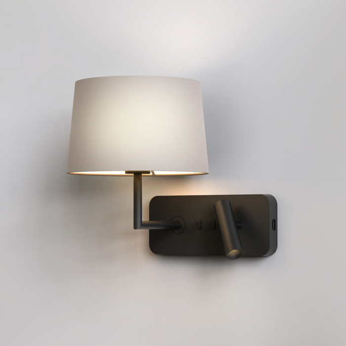 Astro Side By Side Grande USB Reading Wall Light - Bathroom