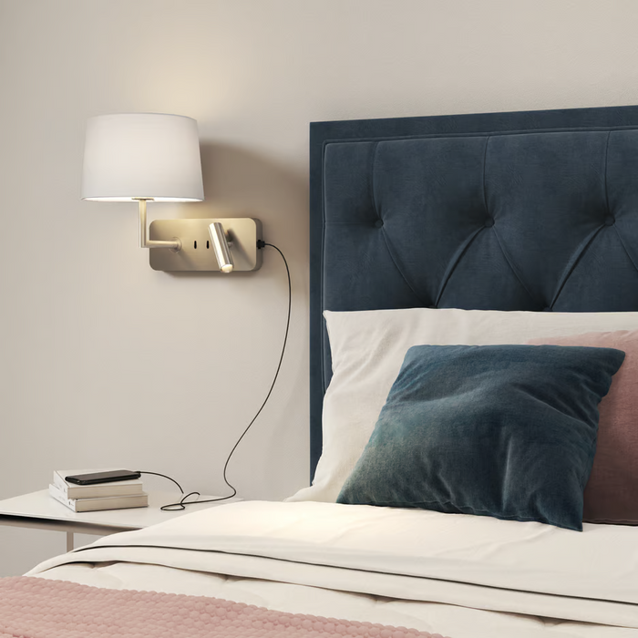 Astro Side By Side Grande USB Reading Wall Light - Bathroom