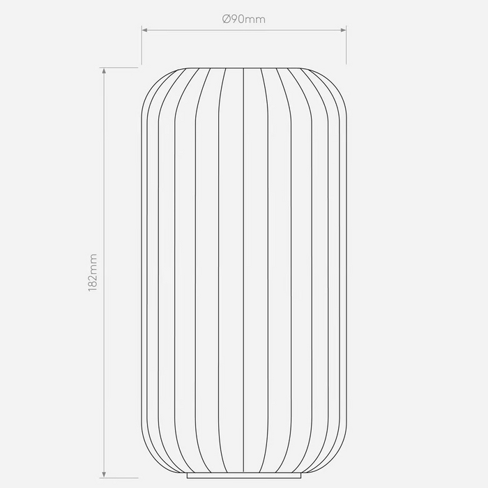 Astro Tacoma Reed Ribbed Glass Shade - Smoke - Bathroom